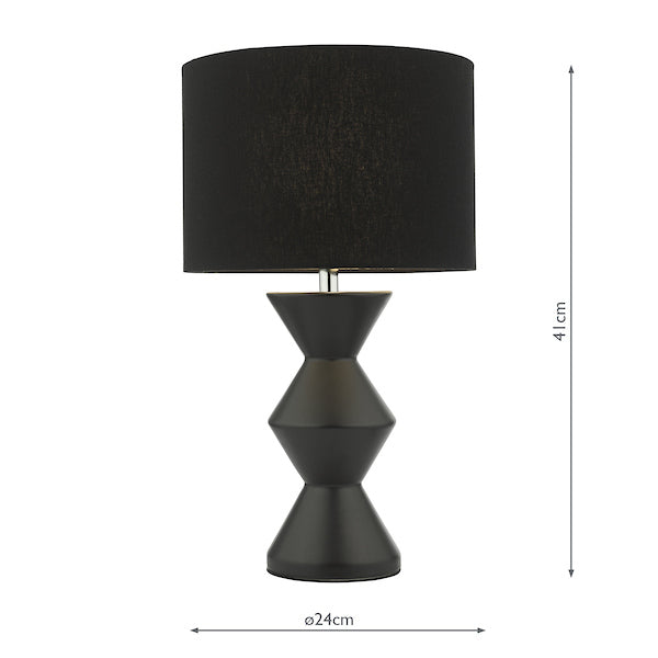 Dar Max Table Lamp with Black Lamp Shade –  from Amos Lighting + Home