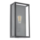Dar Mazin Outdoor Wall Light Matt Black and Glass IP44