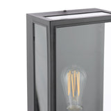 Dar Mazin Outdoor Wall Light Matt Black and Glass IP44