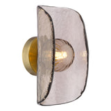 Dar Megara Wall Light Antique Bronze and Tea Smoked Glass