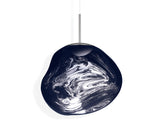 smoke glass MELT LED pendant light with abstract swirling design, modern hanging lamp