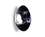 Glossy black MELT SURFACE 50 LED wall light with reflective smoke glass finish