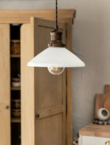 Garden Trading Beaulieu Pendant Light Fluted Cone Antique Bronze