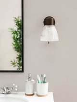 Garden Trading Campden Bathroom Wall Light Glass, Antique Bronze Finish