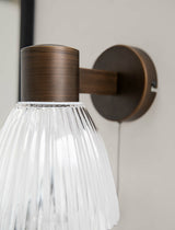 Garden Trading Campden Bathroom Wall Light Glass, Antique Bronze Finish