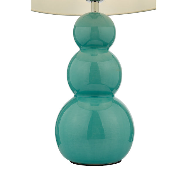 Dar Mia Table Lamp Green Blue with Shade –  from Amos Lighting + Home