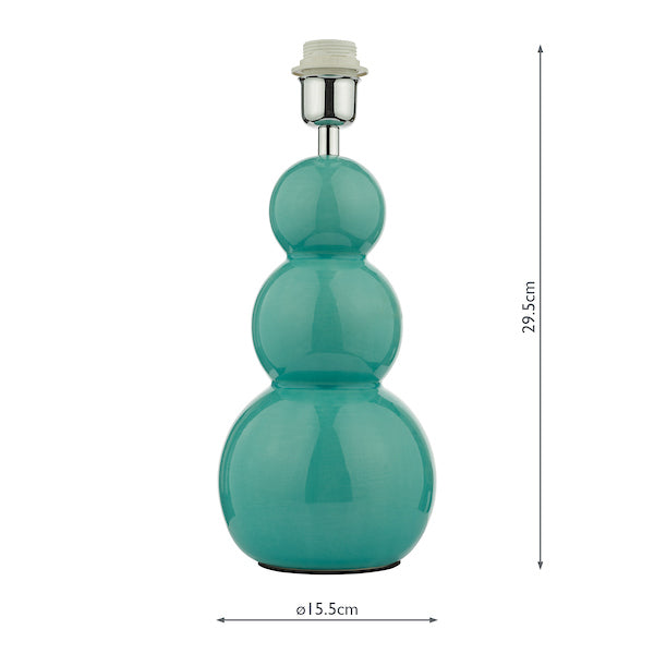 Dar Mia Table Lamp Green Blue with Shade –  from Amos Lighting + Home