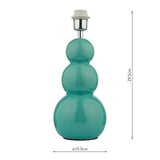 Dar Mia Table Lamp Green Blue with Shade –  from Amos Lighting + Home