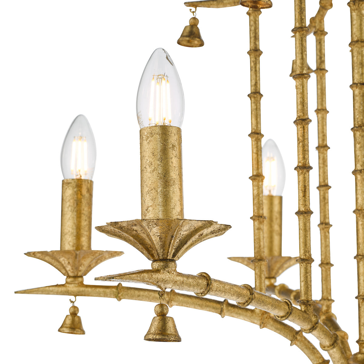 Dar Gold Collection Miette 6 Light Antique Gold Pendant –  from Amos Lighting + Home