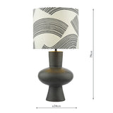 Dar Miho Table Lamp Black/Bronze with Shade –  from Amos Lighting + Home