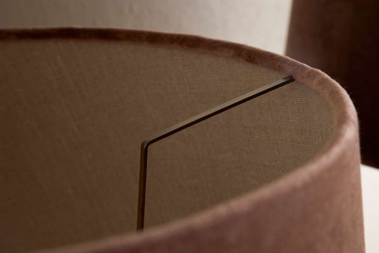 Nkuku Mendai Velvet & Linen Lampshade Mocha Medium