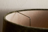 Nkuku Mendai Velvet & Linen Lampshade Moss Green Extra Large