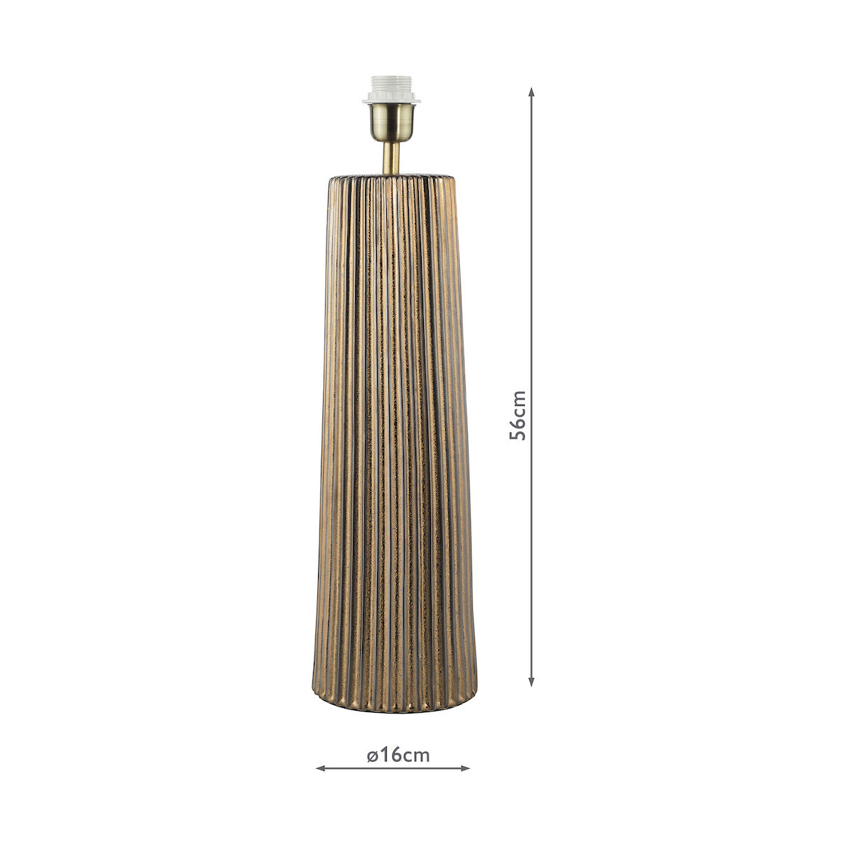Dar Myla Ceramic Table Lamp Bronze Base Only