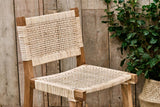 Nkuku Madrisana Acacia & Rattan Bar Stool Natural