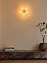 Tala Magma Wall or Flush Light 42.5cm Solid Brass with Five Sphere LED Bulbs