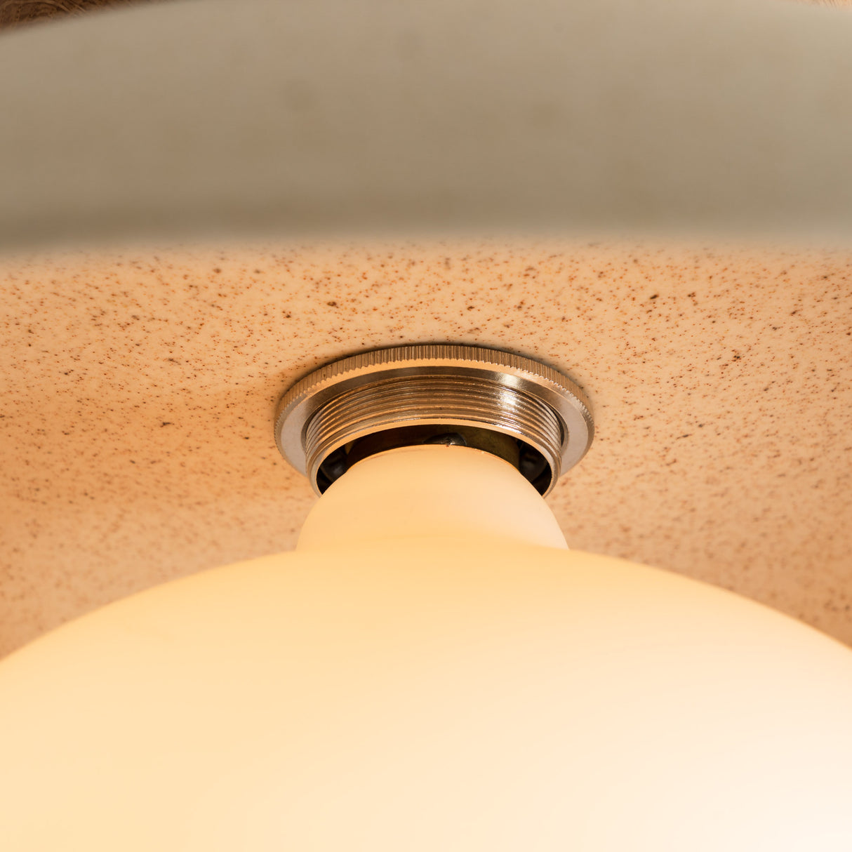 Studio Haran Dawn Flush Ceiling Light in Ceramic and Oak