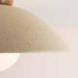 Studio Haran Dawn Flush Ceiling Light in Ceramic and Oak