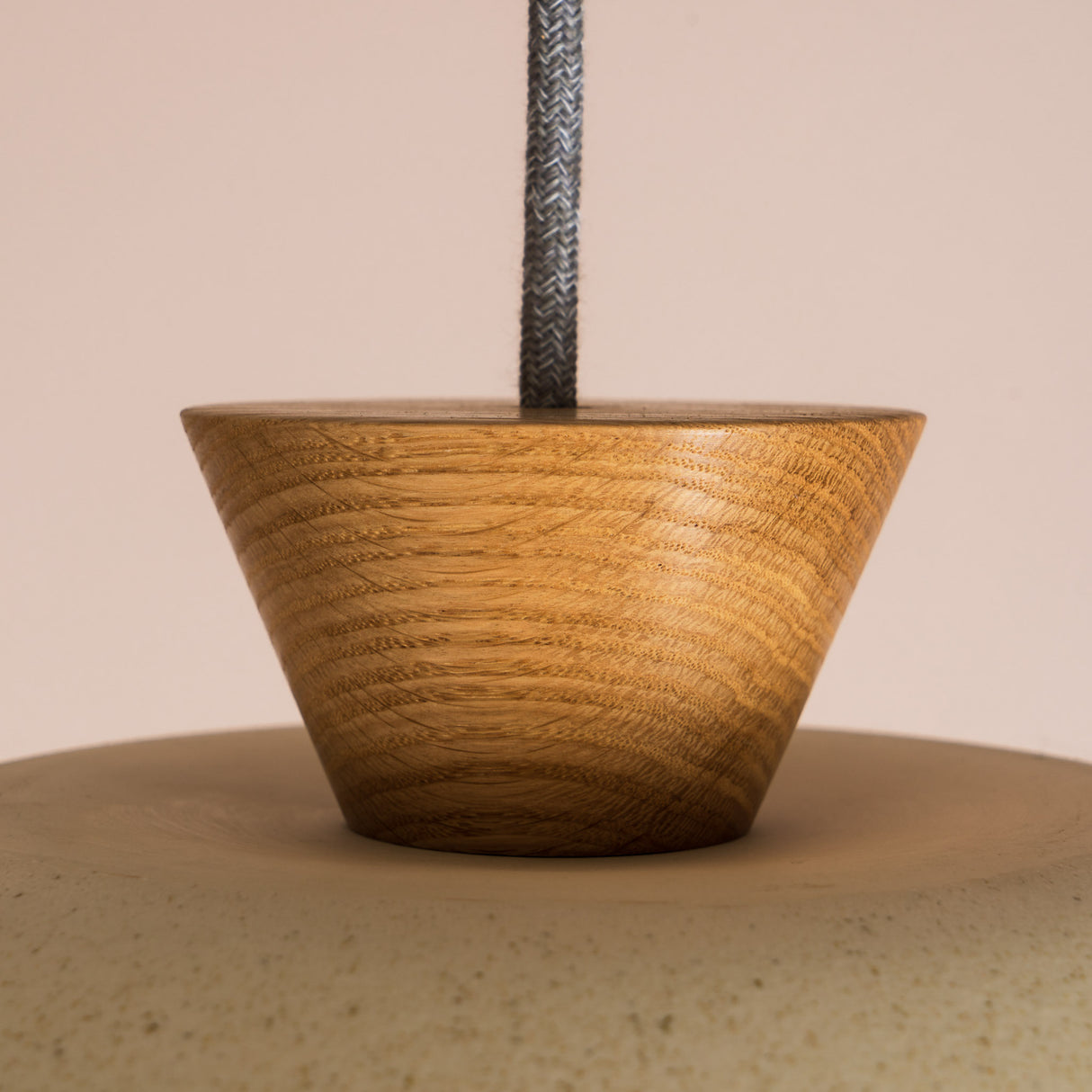 Studio Haran Dawn Pendant Light in Ceramic and Oak