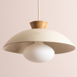 Studio Haran Dawn Pendant Light in Ceramic and Oak