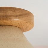 Studio Haran Element Flush Ceiling Light in Ceramic and Oak
