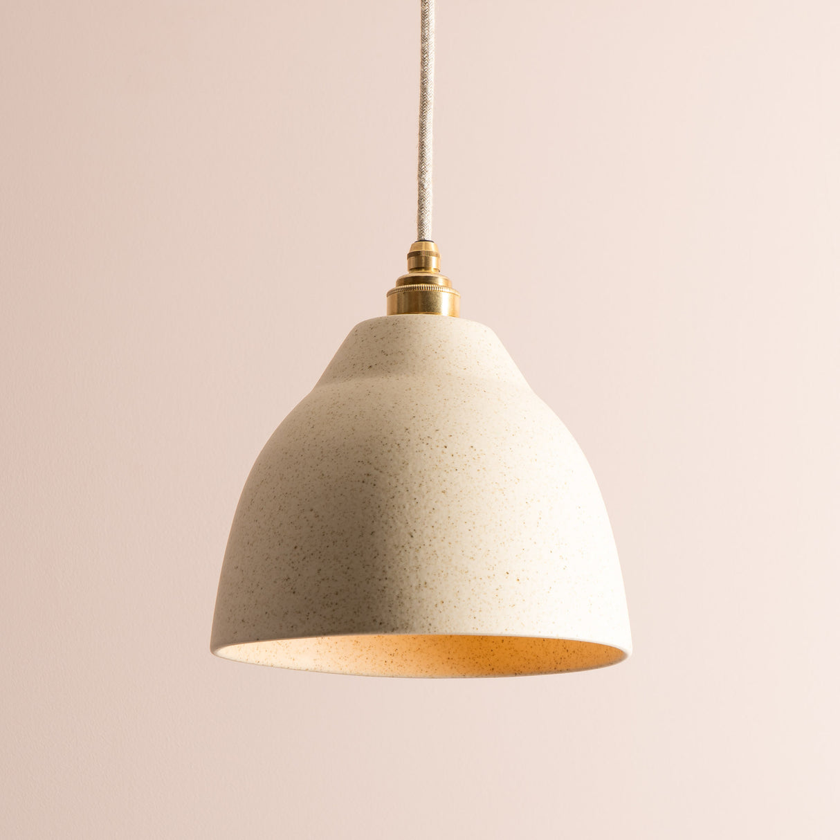 Studio Haran Element Pendant Light in Ceramic and Brass/Nickel