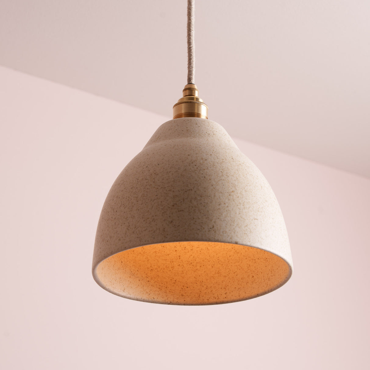 Studio Haran Element Pendant Light in Ceramic and Brass/Nickel