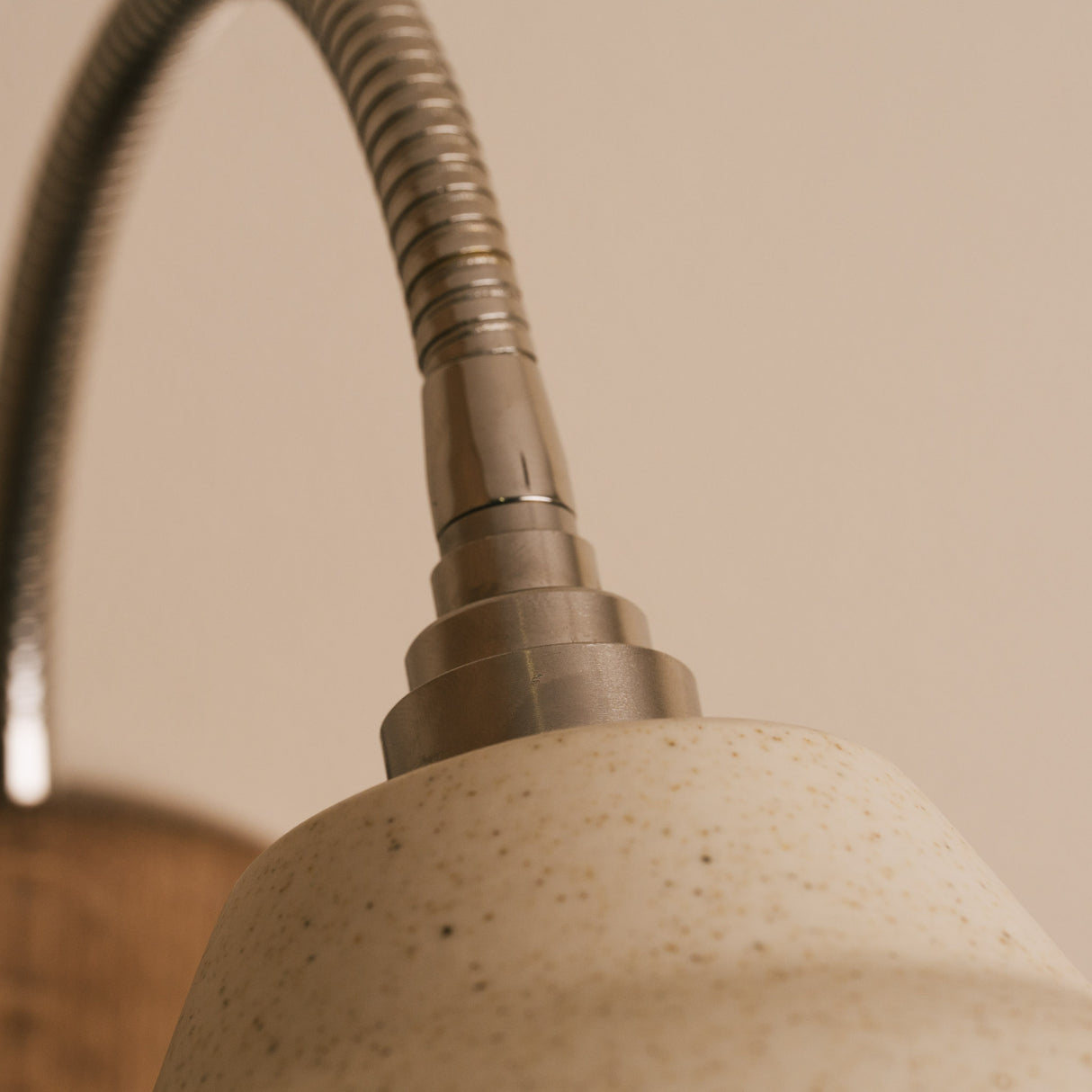 Studio Haran Flex Wall Light in Brass/Nickel, Ceramic and Oak