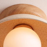 Studio Haran Small Dawn Ceiling Light in Ceramic and Oak