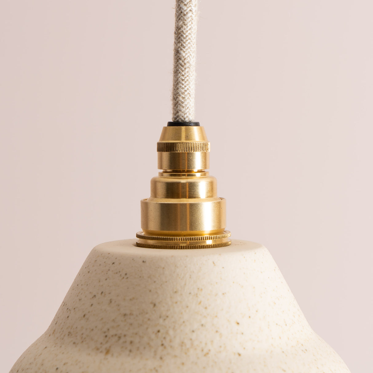 Studio Haran Small Element Pendant Light in Ceramic and Brass/Nickel