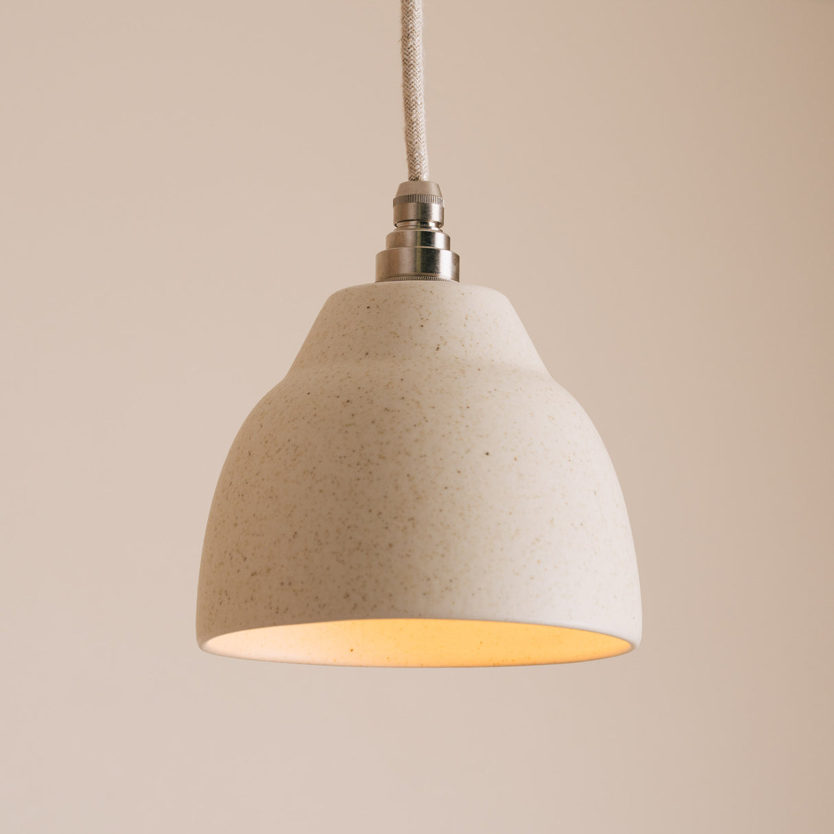 Studio Haran Small Element Pendant Light in Ceramic and Brass/Nickel