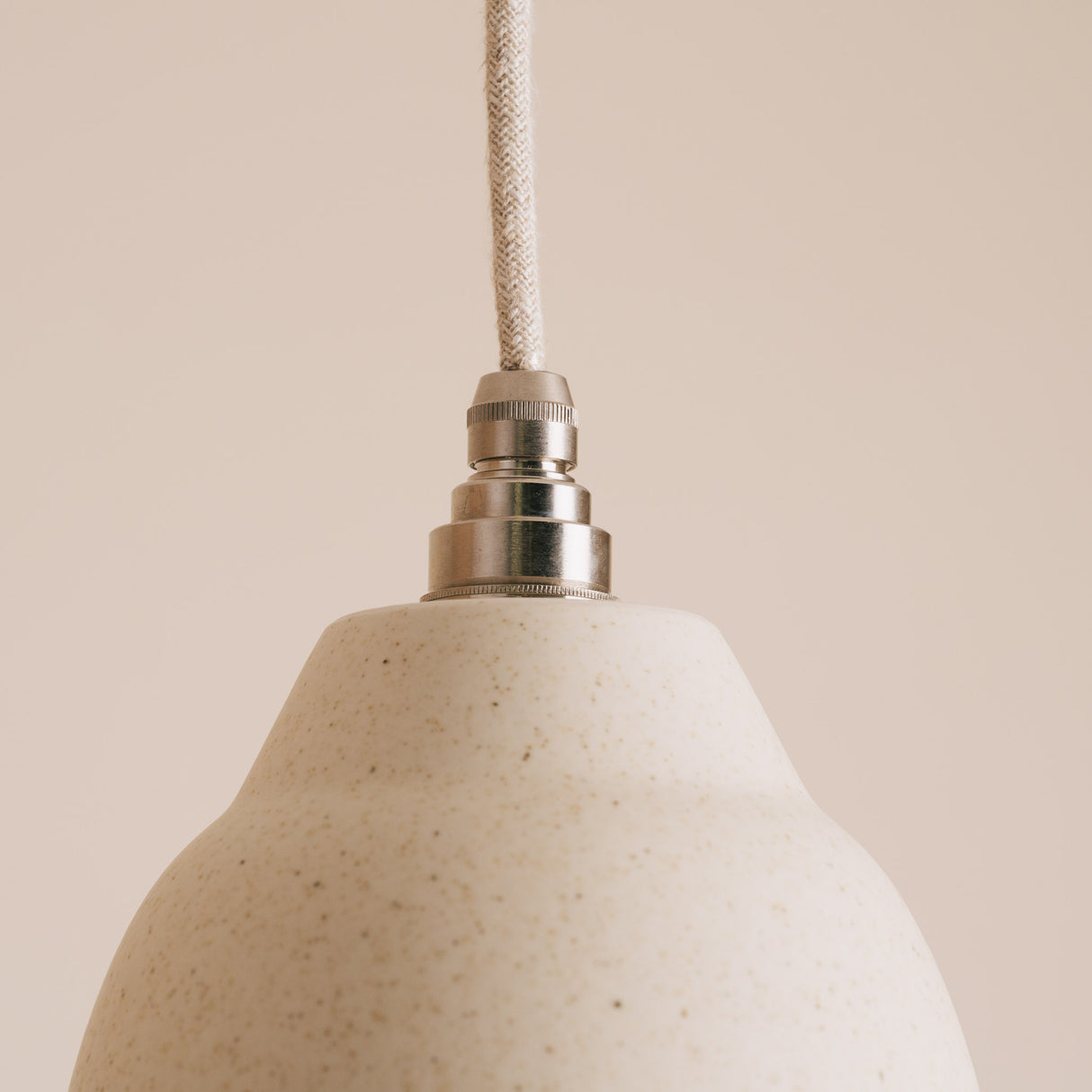 Studio Haran Small Element Pendant Light in Ceramic and Brass/Nickel