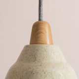 Studio Haran Small Element Pendant Light in Ceramic and Oak