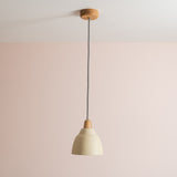 Studio Haran Small Element Pendant Light in Ceramic and Oak