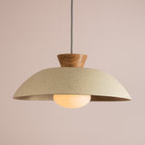 Studio Haran XL Dawn Pendant Light in Ceramic and Oak