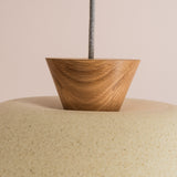 Studio Haran XL Dawn Pendant Light in Ceramic and Oak