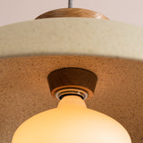 Studio Haran XL Dawn Pendant Light in Ceramic and Oak
