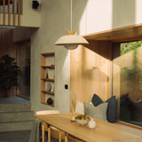 Studio Haran XL Dawn Pendant Light in Ceramic and Oak