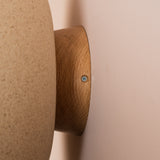 Studio Haran XL Dawn Flush Wall Light in Ceramic and Oak