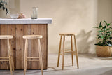 Nkuku Mengwi Round Bar Stool Natural