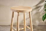 Nkuku Mengwi Round Bar Stool Natural