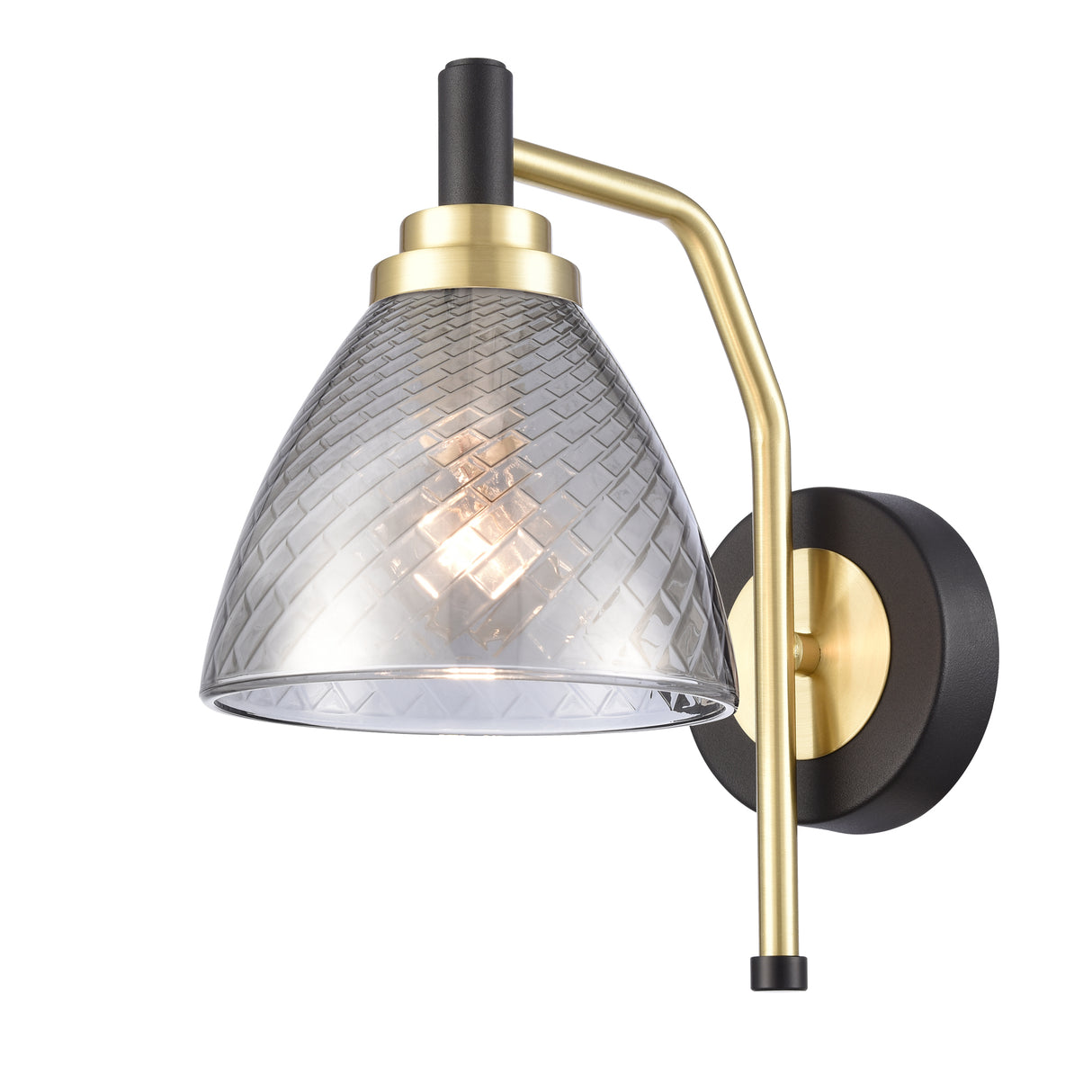 Franklite Metro Wall Light matt black and satin brass