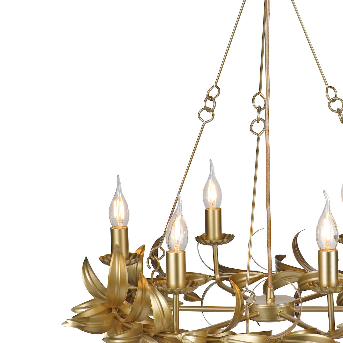 Dar Nadria 6 Light Pendant Satin Gold –  from Amos Lighting + Home