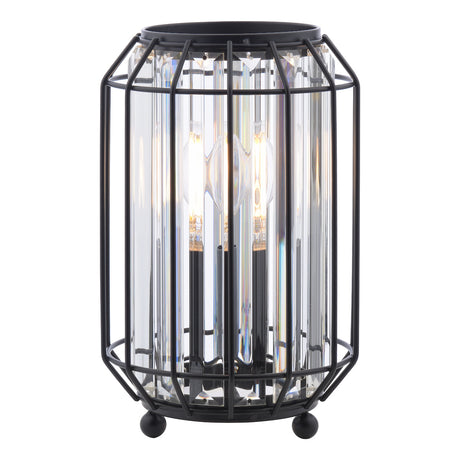 Dar Naeva Table Lamp Matt Black and Crystal –  from Amos Lighting + Home