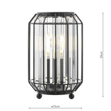 Dar Naeva Table Lamp Matt Black and Crystal –  from Amos Lighting + Home