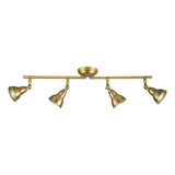 Dar Nathaniel 4 Light Bar Spotlight Aged Brass