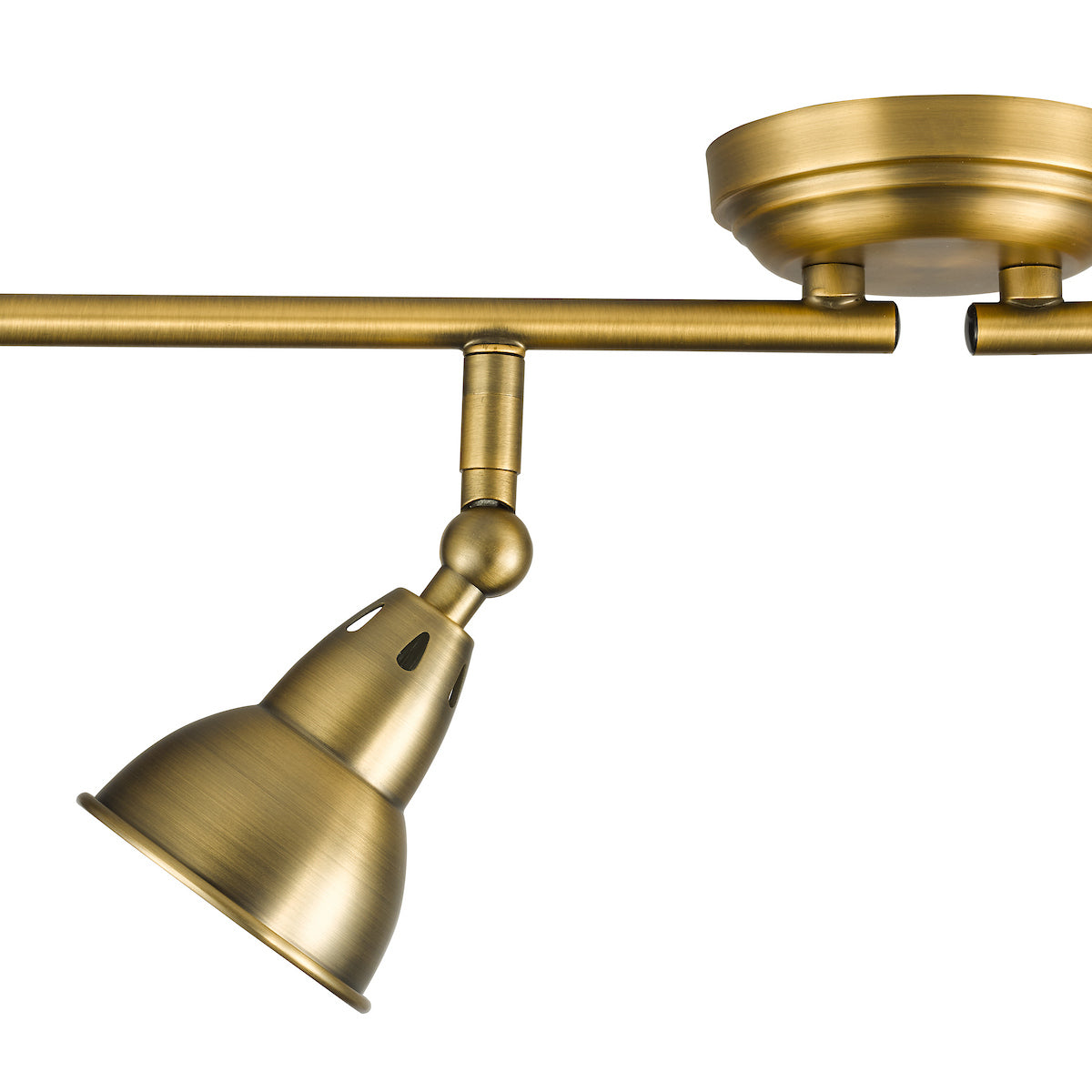 Dar Nathaniel 4 Light Bar Spotlight Aged Brass