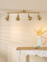 Dar Nathaniel 4 Light Bar Spotlight Aged Brass