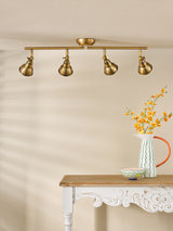 Dar Nathaniel 4 Light Bar Spotlight Aged Brass