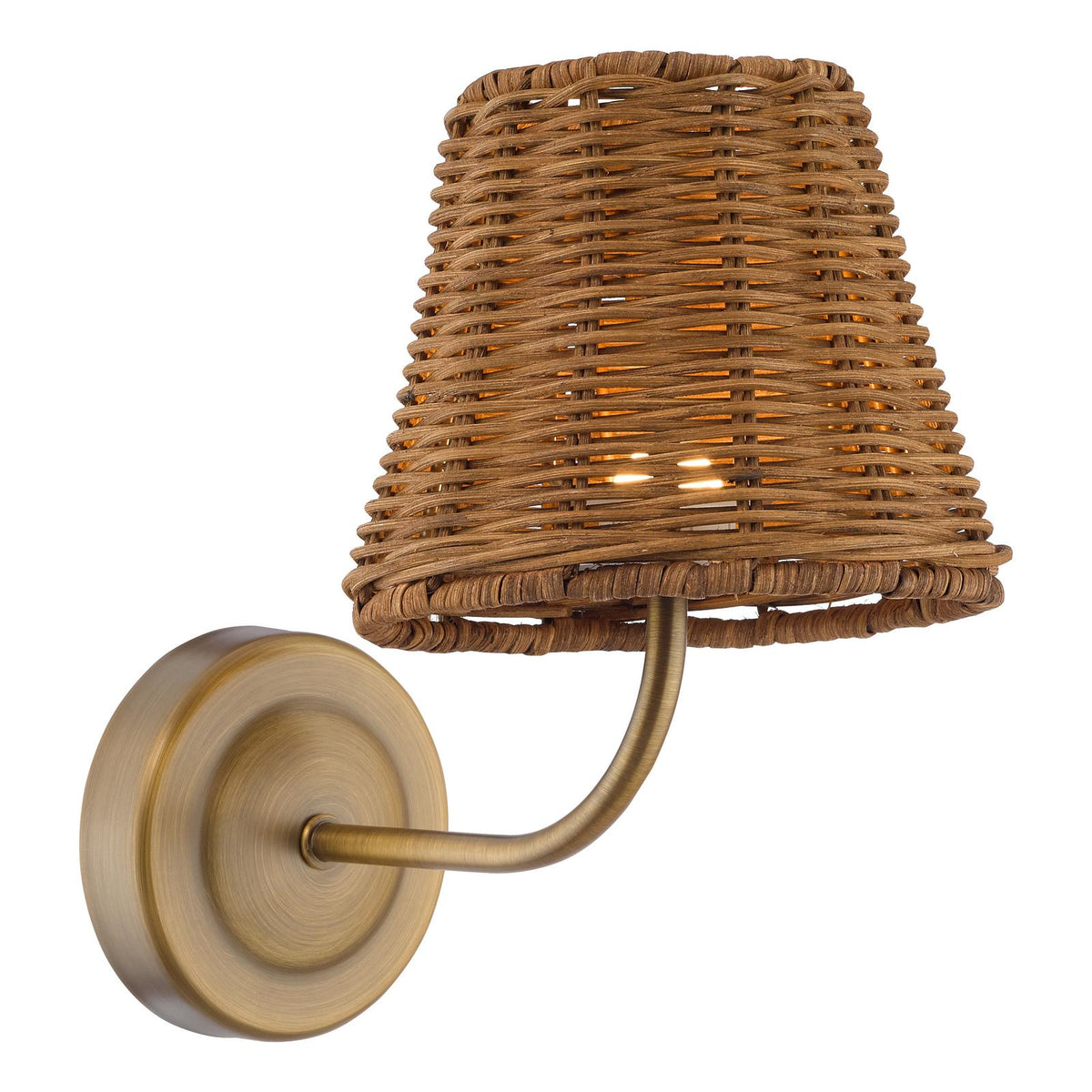 Dar Navarro Rechargeable Wall Light Antique Bronze Bracket Only LED