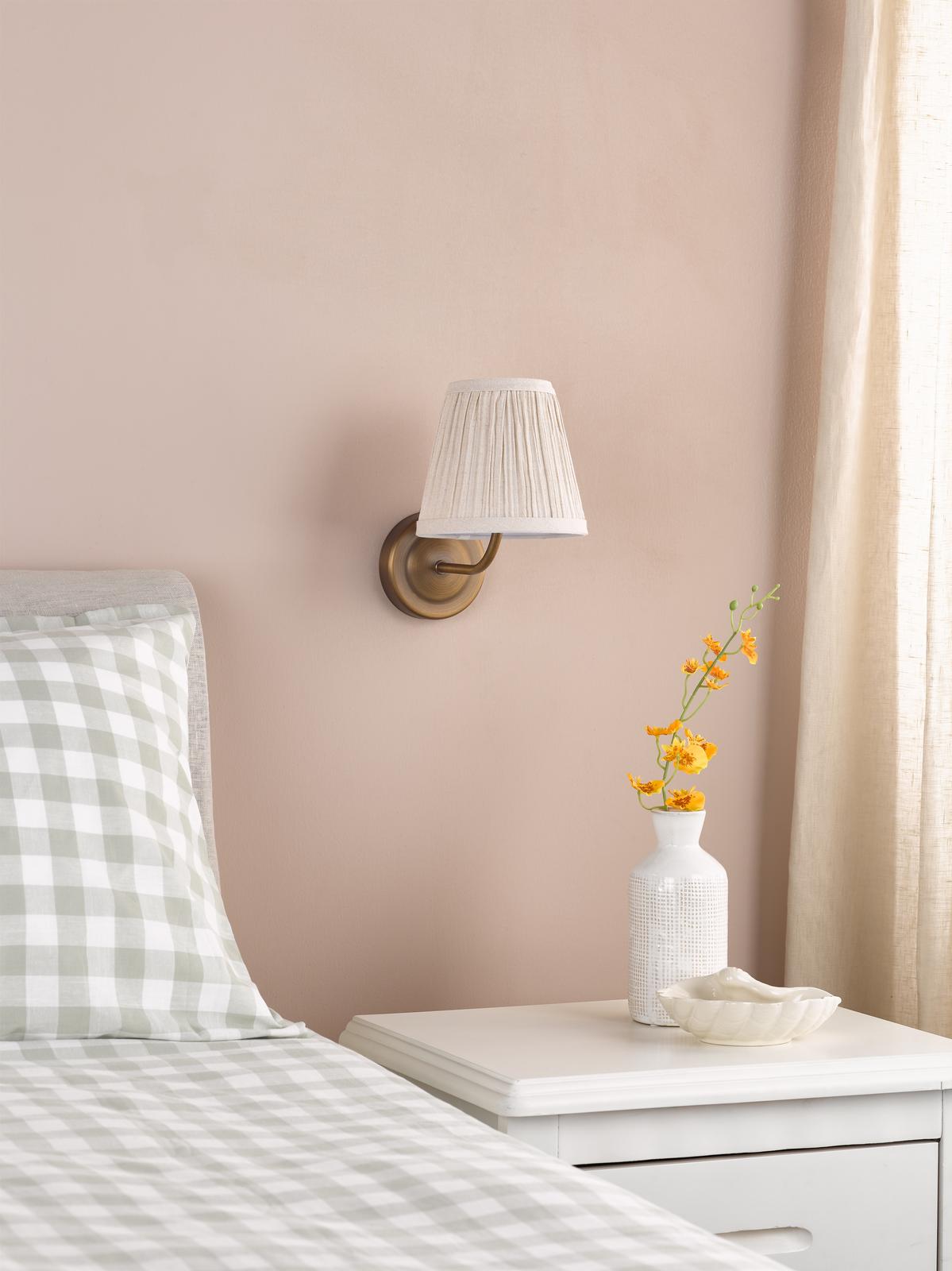 Dar Navarro Rechargeable Wall Light Antique Bronze Bracket Only LED